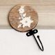 Brown Round Wooden Flower Hooks For Hanging